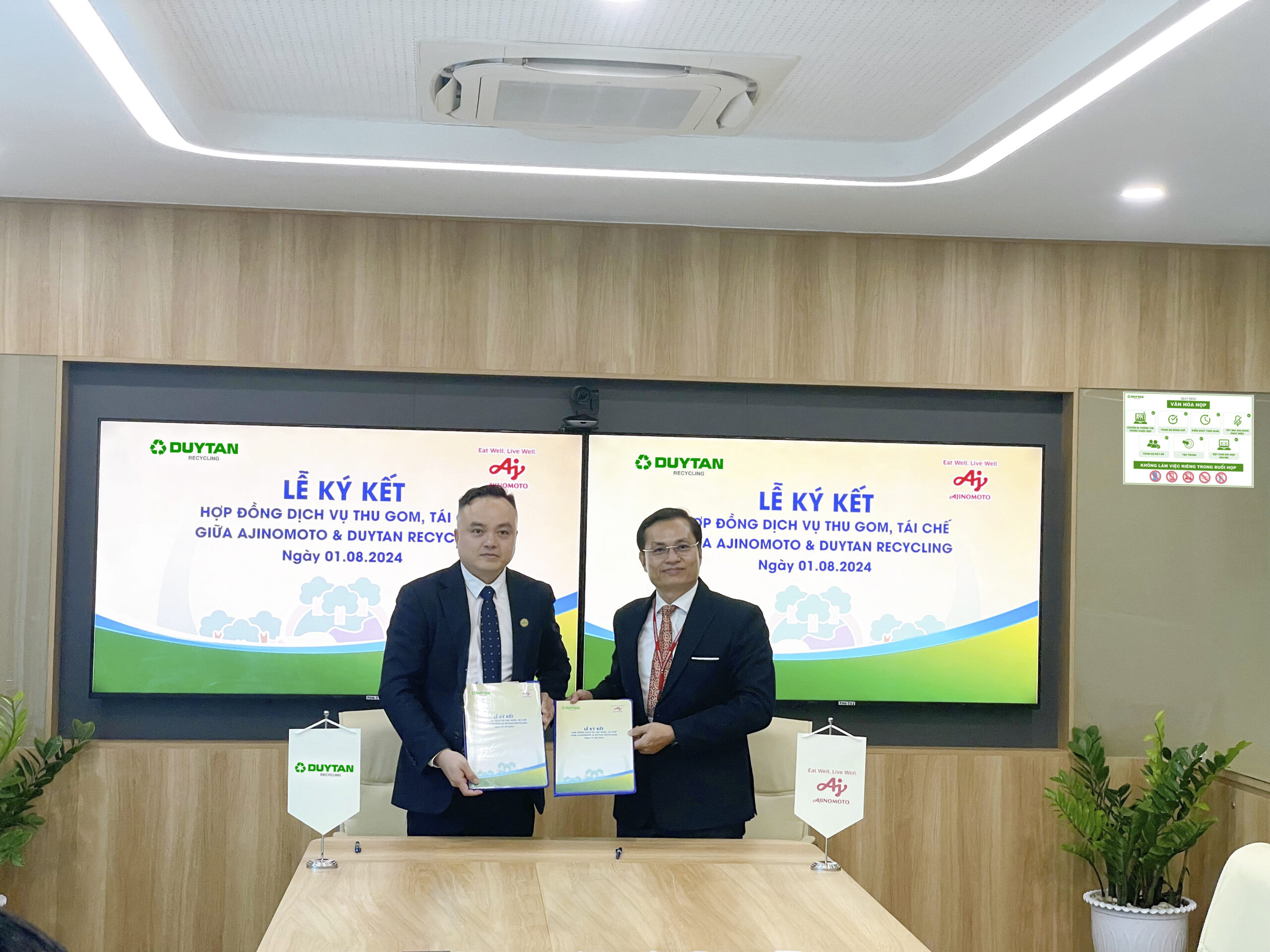 AJINOMOTO VIETNAM AND DUYTAN RECYCLING ENTER COOPERATION